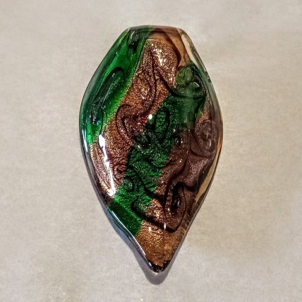 Murano Handblown Venetian Glass Teardrop Pendant